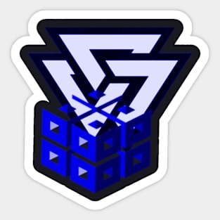 geo cubes Sticker